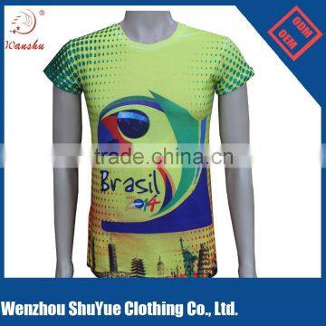 custom printing cotton spandex sublimation t shirt