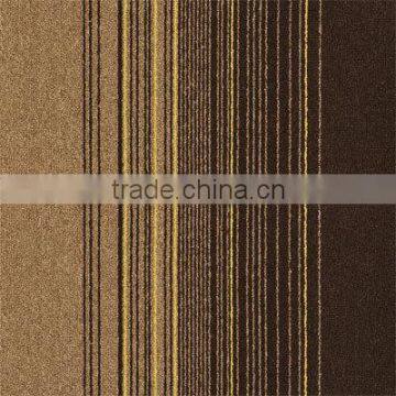 Newly Designed Golden Stripe Large Carpet Tiles BTCD04, High Quality Office Large Carpet Tiles