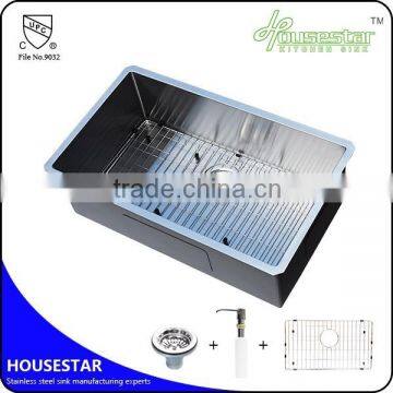 Newest product housestar sink laundry washing machine3 cheap full handmade stainless steel single big bowl kitchen sink 3219-3