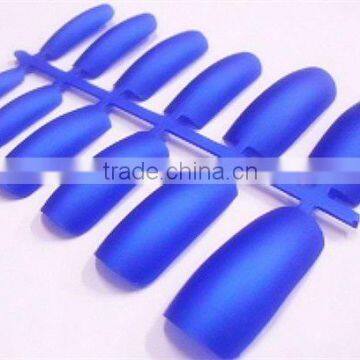 100Pcs Scrub French False Nail Tips Dark Blue