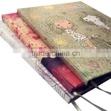 A5 cloth cover with 4c printing students notebooks diaries