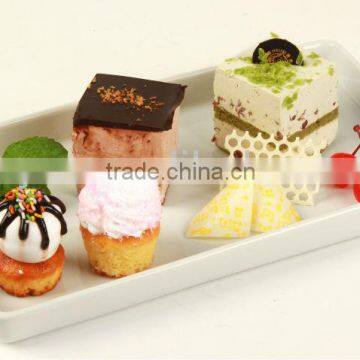 Factory Direct Rect/ Porcelain Cake Plate