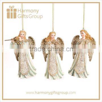 New Product Elegant Angel Decoration with Musical Instruments