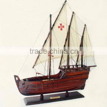 SANTA PINTA WOODEN SHIP MODEL - HANDICRAFT PRODUCT, AMAZING DECORATION