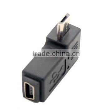 Right Angled Micro USB Male to Mini USB 5pin Female Adapter photo-2