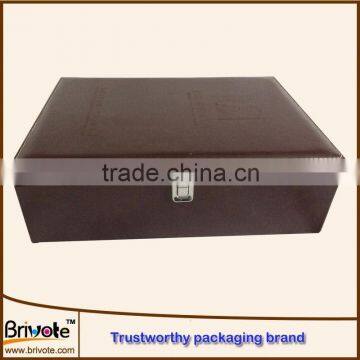 leather wedding gift boxe/high grade leather jewelry box/crocodile leather gift box