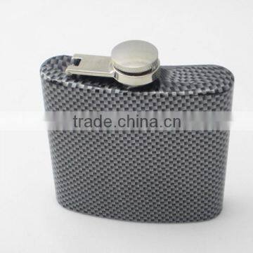 Black and White New Water Transfer Hip Flask