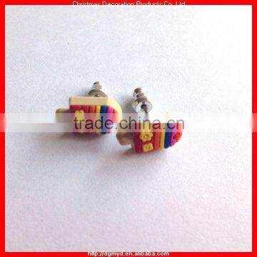 Colorful Ice Cream soft pvc ear studs for Chilren's (MYD-1730)