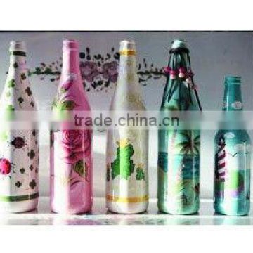 twist off glass bottles with patterns