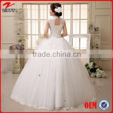 Wedding Dress Floor-Length Sleeveless Natural Lace Up Multi Sizes More Color Simple Wedding Dresses Quality Choice photo-2