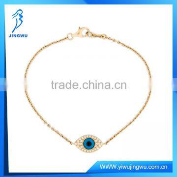 Evil Eye Bracelet Gold Chain 925 Sterling Silver Jewelry Wholesale