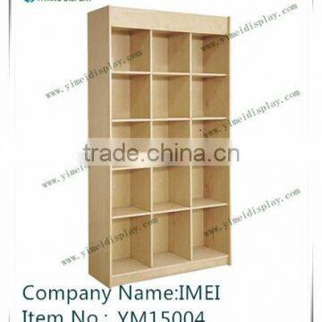 POP customer design wooden cabinet show display rack
