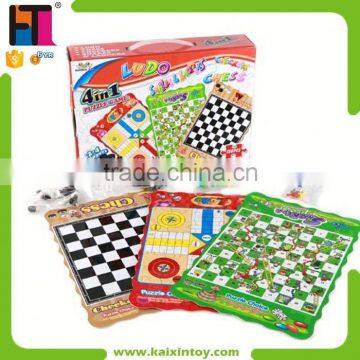 4 in 1 kids plastic chess puzzle game toy