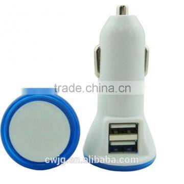 Promotional Gift Phone Car Charger 5V 2.1A 3.1A Dual USB Car Charger with Led Logo Light