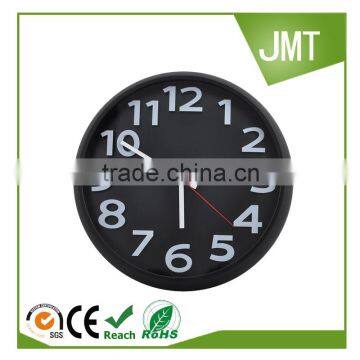 12 Inch Modern Concise Fashion 3D Digital Colorful Living Room Round Plastic Quartz Wall Clock