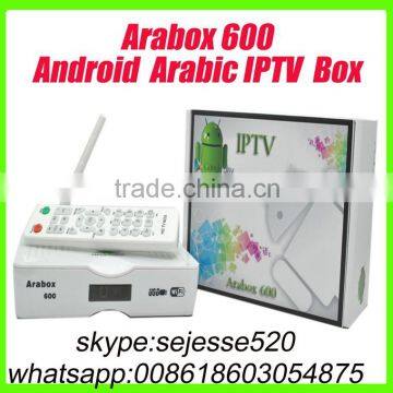 android 4.4 KitKat Arabic iptv box arabox 600 quad core 1GB 8GB with XBMC pre-installed