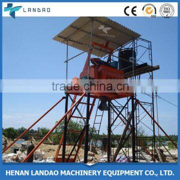 China manufacture manual concrete mixer machine with lifting hopper