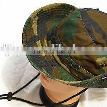 cheap camo bucket hat with string fisherman hat