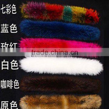 FIF-RC-40 Big Raccoon Fur Collar for Women Winter Jacket/Parka/Coat Detachable Real Fur Trim for Hood