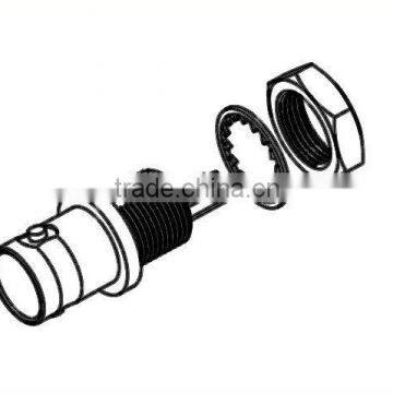 EB-5803 bnc jack bulkhead insulated front mounting soldering