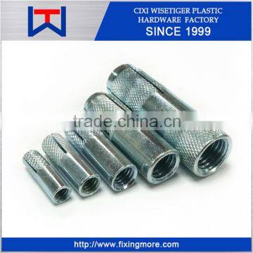 Carbon Steel Blue White Zinc Plated Drop In Anchor M10 M12