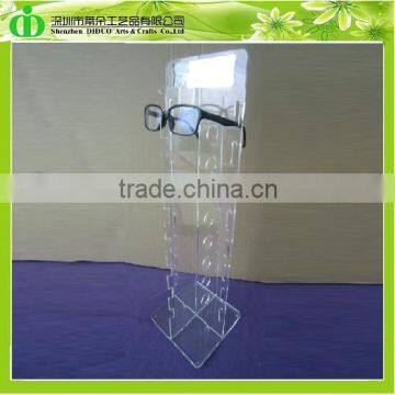 DDU-0002 Wholesales Clear Plexiglass Display Stand, Plexiglass Eyewear Display Stand, Plexiglass Glasses Display Stand