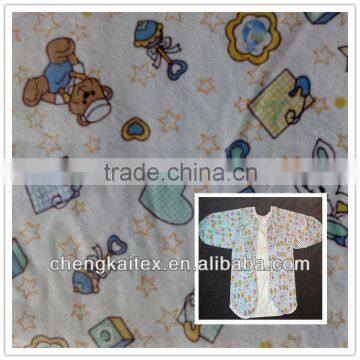 100% cotton fabric brushed baby print fabric