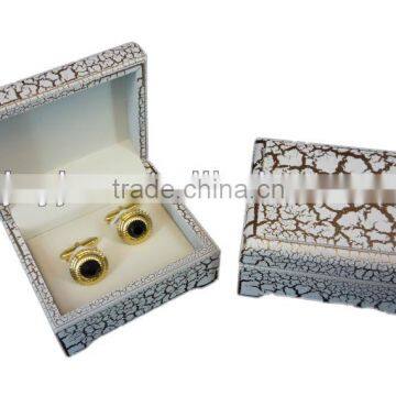 fashion white metal cufflink box