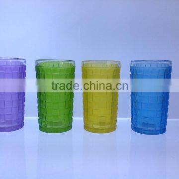 wholesale colored glass tumbler