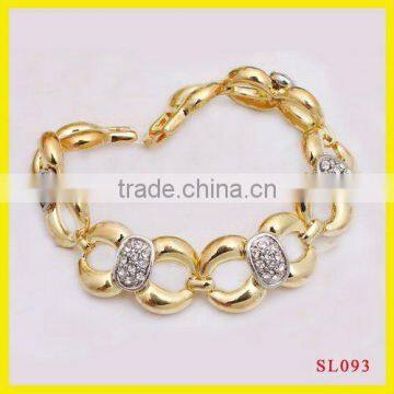 24k gold women gold crystal bracelet