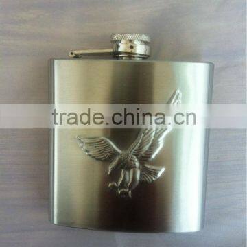 Good selling stainless steel embossed hip flask