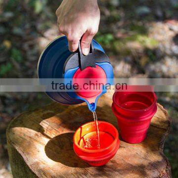 Household Folding Design Durable Food Grade Silicone Water Flask photo-3