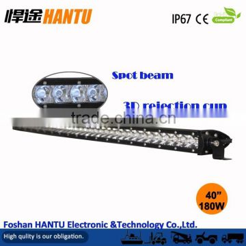 Hantu slim led light bar for grille spot beam white lighting 180watt car light easy installation waterproof IP67 model :HT-20180