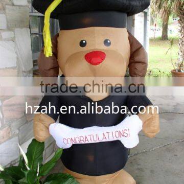 Inflatable Graduation Doctor Dog for Celebration Decoration