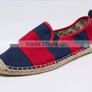 Latest Canvas Shoes for Men Espadrilles Cheap Wide Stripe Flat Shoes photo-3