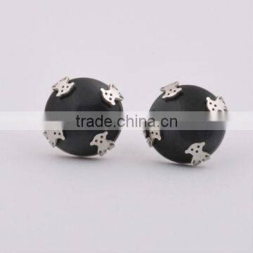 Black Stainless Steel Stud Earring(BE10623)