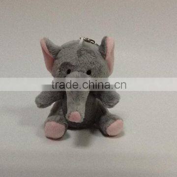 Hot selling plush elephant keyring toy/custom plush elephant keyring toy