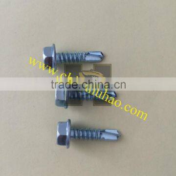 galvanized hex head self-drilling screw with EPDM wafer from tianjin factory