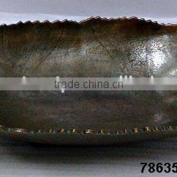 Aluminium Metal Fruit Candy Bowl Rectangular