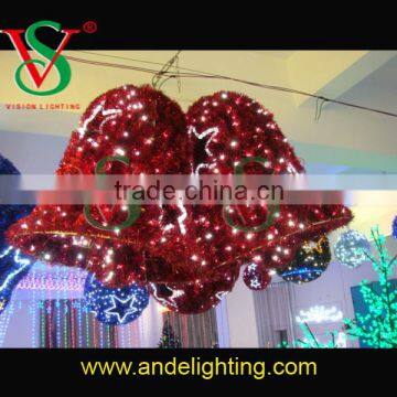 High Quality Garland Double Bells LED 3D Motif Light Christmas Light photo-3