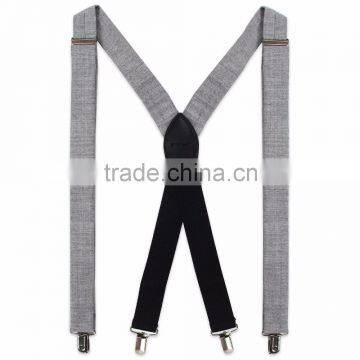 Canvas X shape metal 4 clips suspender