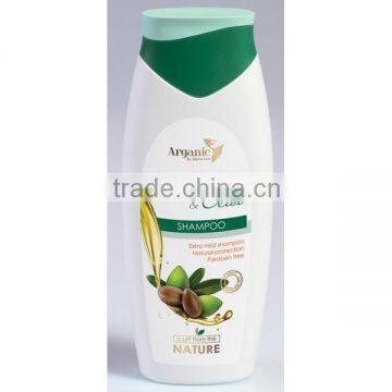 Shampoo Argan and Olive Extra Mild - 400ml. Paraben Free. Made in EU. Private Label