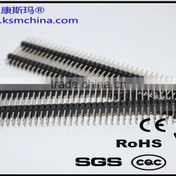 2.54mm double plastic double row pin male header connector(pin length23mm)