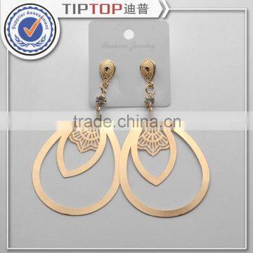 Wholesale heart fashion jewelry 18K Real Gold Plated Earrings For Women