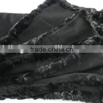 cashmere fur edged pashmina wraps