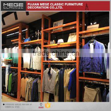 Fashion Clothes Shop Wall Mounted T-shirt Display Fixtures