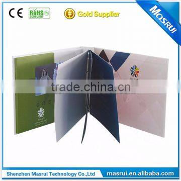 hot selling 7" video folder , 7" tft lcd screen ring binder video folder