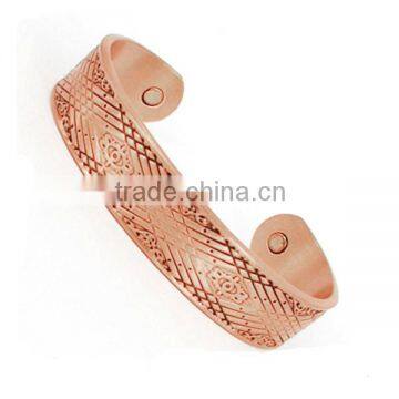 Brass Magnet Jewelry Pure Copper Magnetic Bangle Bracelet photo-2