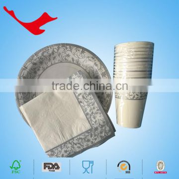 China products Printed Disposable party paper tableware