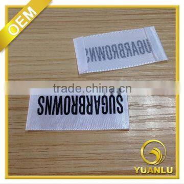 custom silk screen printing clothing labels satin printing collar label